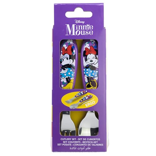 Miniatura 2 de Set De 2 Cubiertos Metalicos Cuchara Y Tenedor Minnie Sunshine