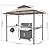 MASTERCANOPY 8 x 5 Grill Gazebo Outdoor BBQ Gazebo Canopy with 2 LED Lights (Brown Stitching Khaki)