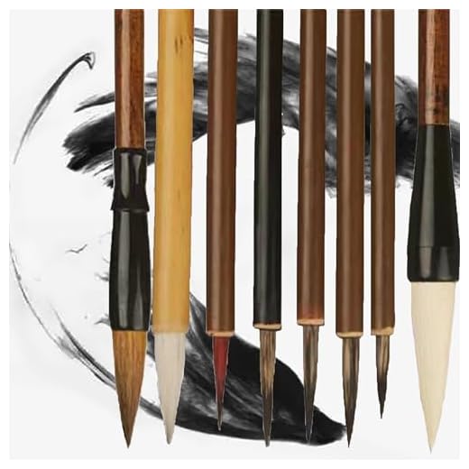 WSNDM 8 Ramas Pincel De Pintura China Para Principiantes, Pincel De Caligrafía Tradicional China Pincel De Pintura De Escritura Grande, Adecuado Para La Pintura De Tinta y Acuarela