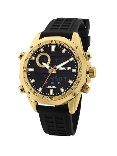 Image of Kenneth Cole Reaction Digi-Analog Army Green Dial Watch for Men - KRWGP0070604