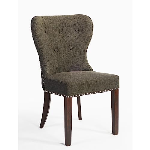 Bibeca Silla tapizada Gris con Tachuelas