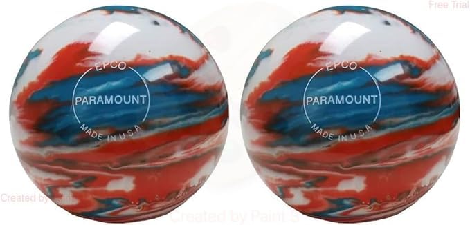 Bowlerstore Products EPCO Duckpin Bowling Balls- Marbleized - Turquoise, Orange & White (4 7/8 inch- 3lbs. 10 oz.) 2 Balls