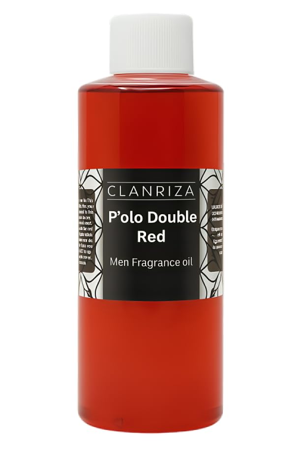 P'olo Double Red Fragrance Body Oil - Pure & Natural Long-Lasting Perfume for Men - Scented Oil for Skin - All-Day Fragrance & Body Care - Ideal Gift 4 Fl Oz