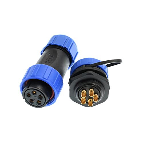 Conector resistente al agua SP21 5 pines macho y hembra miniatura 3