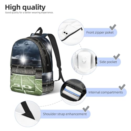 Mochila de lona CHAbu negra talla M para estadio y universidad 5