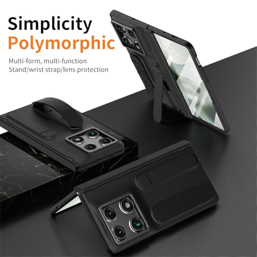 Coque Motorola Razr Fold antichoc noire intégrale avec support rigide