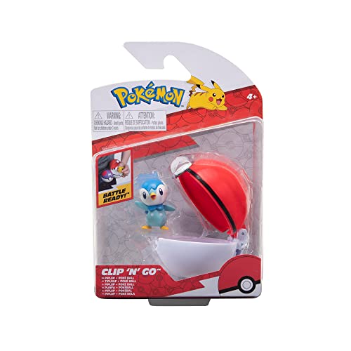 Pokémon PKW2661 – Clip 'n'Go Poké Ball – Plinfa & Poké Ball Officiel Poké Ball avec Figurine détaillée de 5 cm