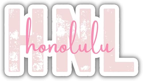 Miniatura 5 de HNL Honolulu Hawai'i Airport Code Travel Sticker, Multiple Colors, Vinyl Laptop Water Bottle Planner Journal, Places I've Been, Luggage Decal (Blue)