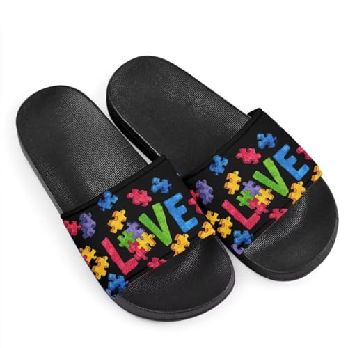 Howilath Cute Animals Pattern Summer Slide Slippers for Women Kids, Soft Sole Non-Slip Open Toe Slippers Slide Sandal