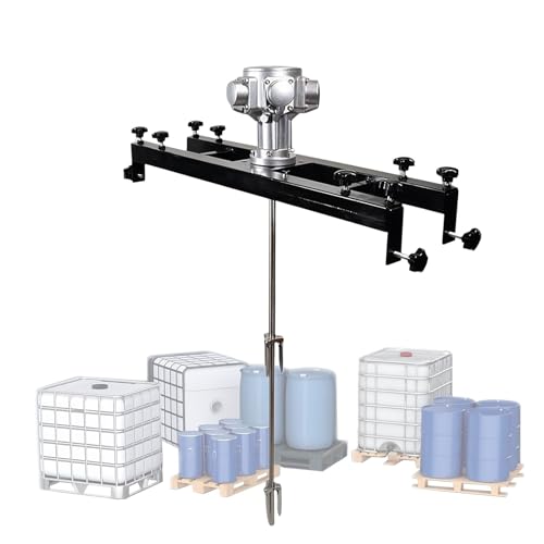 JKJZSALJ Pneumatic Agitator Stirring Industrial Shaker Clamp Barrel Mixer Air Agitator Paint Mix Tool,Pneumatic Paint Mixer Machine For Ibc 1000L - Adjustable Agitator For Viscous
