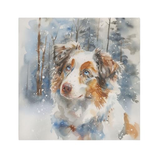 Servilletas de Tela Winter Perro Invierno x6 20 in miniatura 1
