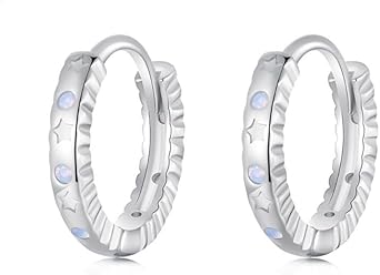 Brincos de argola minimalistas com estrela de zircônia pequena para mulheres, feriados, festas diárias, aniversário, joias requintadas