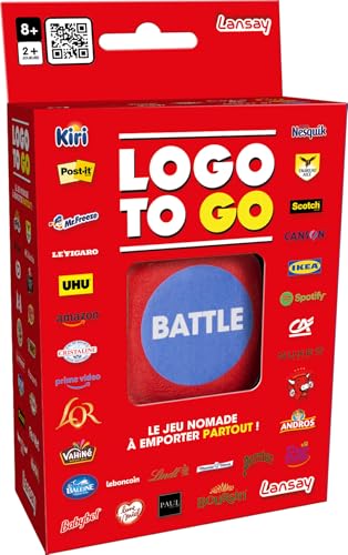 Lansay - Logo to GO - Jeu De Logos - Jeu De Cartes pour Enfants dès 8 Ans avec Dé - Défis Basés sur Quiz Et Reconnaissance De Marques - Jeu Enfant Et Famille