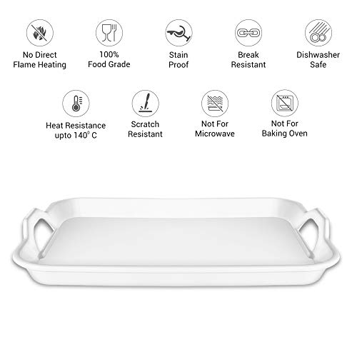 Image of Milton Orient Large Melamine Tray, White (20.5 inch X 14.9 inch)