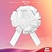 Zoe Deco Big Car Bow (Glossy White, 16 Inch / 41 cm), Gift Bows, Giant Bow for Car, Birthday Bow, Huge Car Bow, Big White Bow, Bow for Gifts, Wedding Bows for Cars, Gift Wrapping, Big Gift Bow