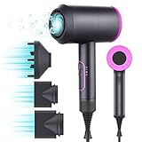 [page_title]-Vcloo Profi Ionen Haartrockner mit 3 Stylingdüsen Straight & Curl föhn mit Diffusor zum Glätten, Locken & Wellen, 2000 Watt Föhn ionen für Hause Salons