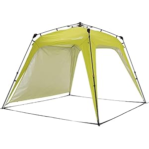 Lumaland Pop Up Gazebo 2.5m x 2.5m with 1 sidewall | Waterproof with UV protection, garden event shelter, festival party tent incl. bag and pegs | Standing height 1.9m, set up in 2 minutes [green]
