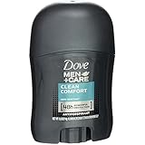DOVE MEN + CARE Antiperspirant Deodorant Stick Clean Comfort 48-Hour Sweat & Odor Protection Antiperspirant for Men With 1/4 Moisturizing Cream 0.5 oz (Packaging May Vary)