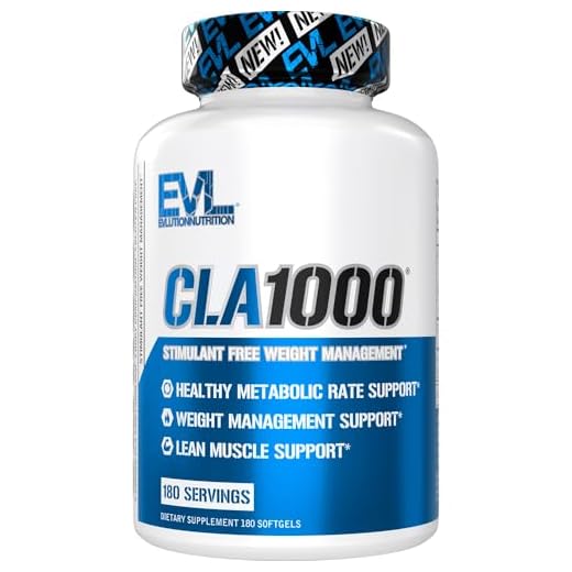 Evlution EVL CLA 1000mg Conjugated Linoleic Acid Softgels - 180 Count