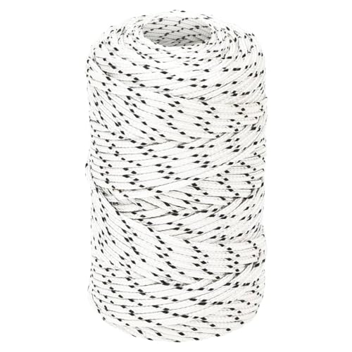 Solivagant Cuerda para Barco Trenzada poliéster Blanco 2 mm x 100 m,Blanco,0.32kg