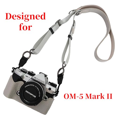Funda para cámara Olympus OM-5 Mark II de cuero PU miniatura 2