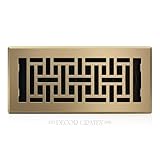 Decor Grates AJH410-A Floor Register, 4 x 10, Antique Brass