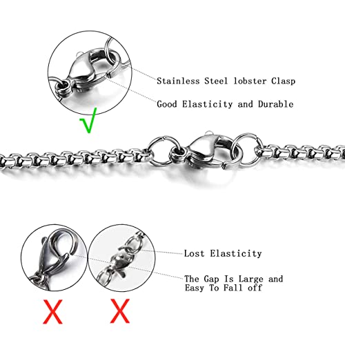 Lemu Stainless Steel Men Shield Armor Of God Joshua 1:9 Faith Cross Pendant Necklace (Pendant With Chain 24 Inches) #TOP5