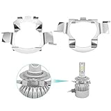 bras de capot golf 3 Material de alta calidad: el adaptador de faro LED H7 está hecho de material de aluminio de alta calidad, resistencia al calor, resistencia a la corrosión y duradero