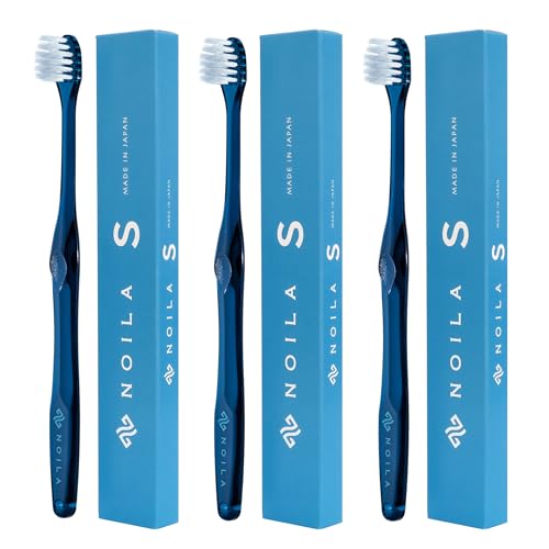 3本【公式】 "究極の洗練" 歯を作る会社が作った｜正しく磨ける歯ブラシ｜NOILA-S｜歯がツルツル｜超極細毛 × ロングネック × コンパクト 薄型ヘッド｜歯周病 ・ 歯石 ・ 虫歯 ケア｜個包装