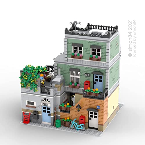 SPLD Modular House Baustein, Technologie MOC-29962 Europäische Kirche Straßenansicht Architektur Modell, 2200… – Bild 4