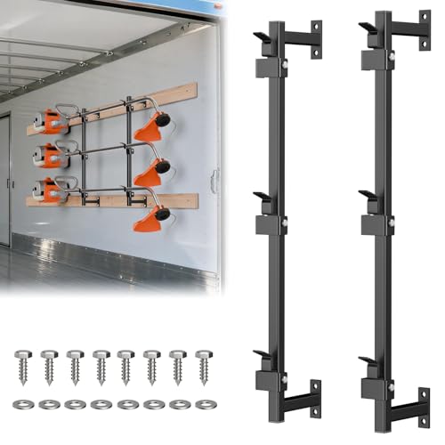 ViewKurM Weed eater Rack for Enclosed Trailer Landscape Trimmer Racks Weed Eater Rack&Hanger for Trailers Trailers Rack for Lawn Equipment Weed Wacker Holder-Enclosed Trailer Accessories