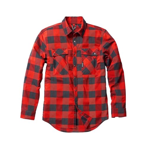TRUEWERK Men's Tech Flannel - Durable Work Shirt with Snap Buttons