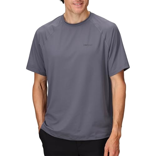 MARMOT Men's Windridge Moisture-Wicking, Eco-Friendly, Breathable, UPF Short Sleeve Shirt, Steel Onyx, Small