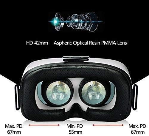 Virtual Reality Headset, Goggles Gear - 3D VR Glasses by VR WEAR VR 3D Box for Any Phone (iPhone 6/7/8/Plus/X & S6/S7/S8/S9/Plus/Note and All Android Smartphone) with 4.5-6.5" Screen