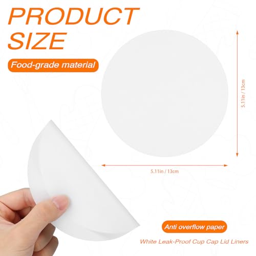 Papel de sellado para tazas redondo anti-fugas y resistente al calor para café, 500 unidades 3