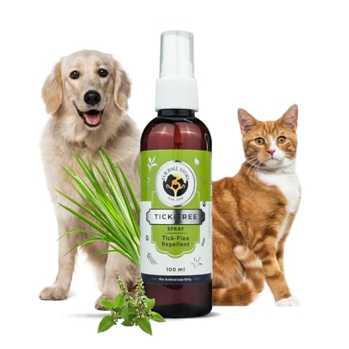 Image of FUR BALL STORY Herbal Tick & Flea Spray for Dogs | Anti Tick & Flea Pet Spray | Helps Repel Ticks & Fleas, Soothe Itchy Skin & Freshen Coat | Eucalyptus, Tulsi & Lemongrass | 100ml