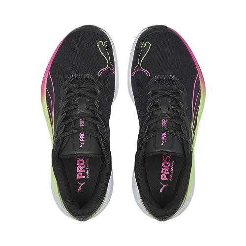 PUMA PUMA Womens Redeem Profoam Running Shoe, PUMA Womens Black-Ravish-Fizzy Lime, 8.5