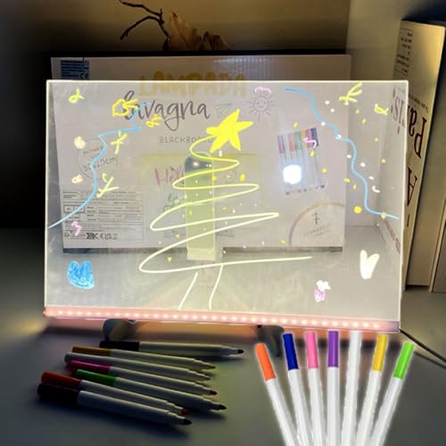 Newsones LED ���G�`���{�[�h ���� �A�N�������b�Z�[�W�{�[�h 7�F�y���t�� �X�^���h�t�� USB�d�� 30*20cm�i��j