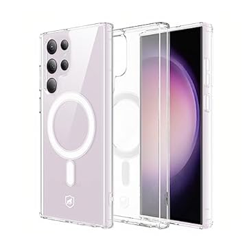 Gshield Capa Case Capinha Transparente Compatível com MagSafe para Samsung Galaxy S23 Ultra