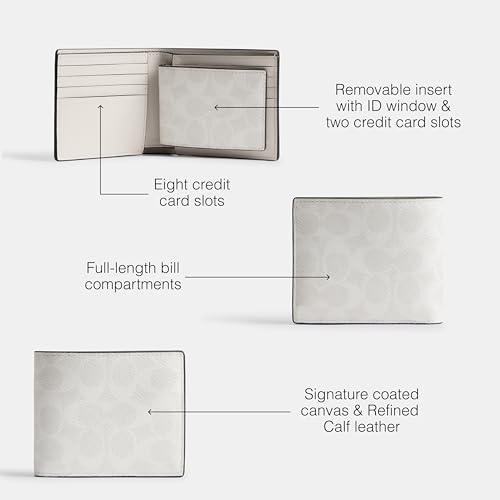 Coach Men's 3 in 1 Accessory-Travel Wallet, Chalk/White3