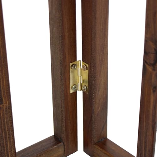 Oypla Dark Brown Dog Safety Folding Wooden Pet Gate Portable Indoor Barrier - Image 8