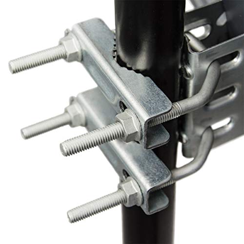 PremiumX Satelliten-Komplettanlage 80cm Satellitenschüssel Anthrazit Satellitenantenne Twin LNB 4X...