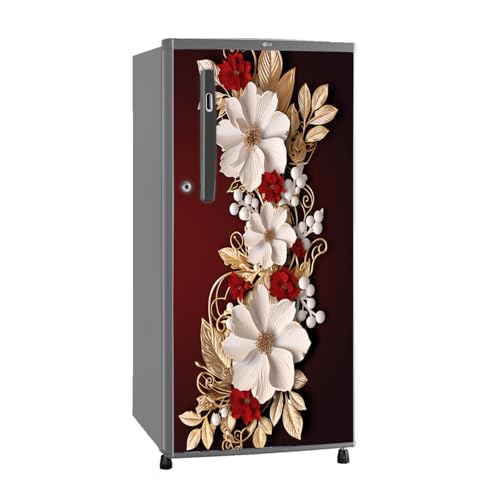 Creative Prinnt Solution 3D Print 24x49 Inch Self-Adhesive Vinyl Fridge Wallpaper Sticker – Waterproof & Removable for Fridge.