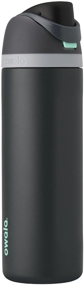 FreeSip Insulated Stainless Steel Water Bottle with Straw for Sports and Travel, BPA-Free, (Foggy Tide)