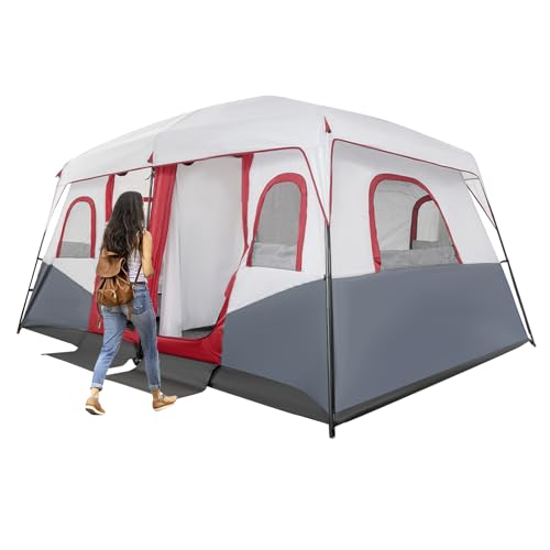 Carpa para camping de 8-12 personas, 2 habitaciones miniatura 1
