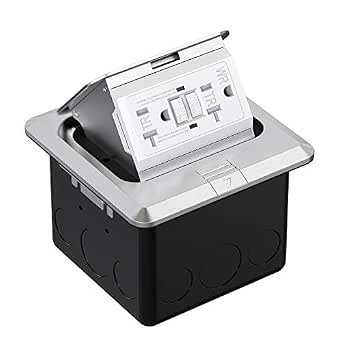 Webang Pop Up Floor Outlet with Stainless Steel GFCI