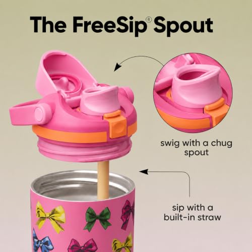 Image of HomeCloud 900ML Stainless Steel Water Bottle - Double-Wall Vacuum Insulated, Leakproof Straw Lid, BPA-Free Reusable Travel Flask with Two-Way Spout for Gym, Office & Outdoor Use (Pink Multi)
