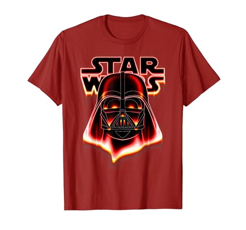 Star Wars Darth Vader Red Glow Portrait T-Shirt, Men, Cranberry Red, Medium