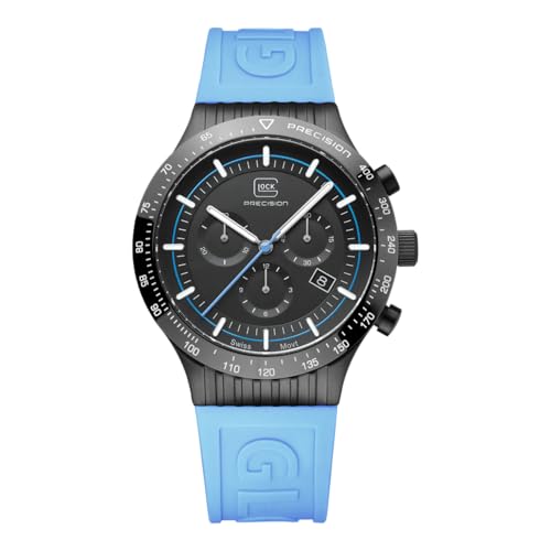 Image of GLOCK Men's Quartz Watch | 43mm case | Wristwatch with Steel case and Date Display | Men's Watch with Swiss Super-LumiNova Pointers and Indices | GW-34