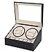 Produktbild TC-GFR Holz Automatik drehen Uhrenbeweger, Leder Display Box Case, Motor Tischkasten, 4 + 6 Positionen , black